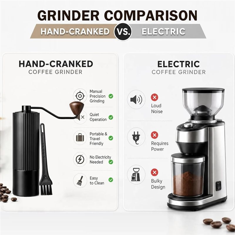 Ręczny młynek do kawy B23B, 7- – Burr Hand Grinder recenzja i cena