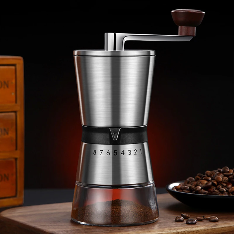Ręczny młynek do kawy z 8 pozi – Burr Hand Grinder recenzja i cena