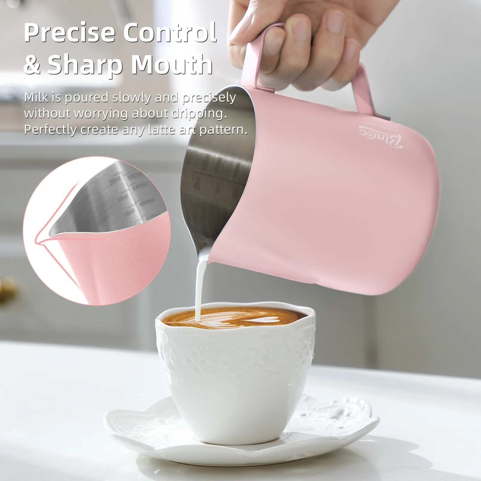 BINCOO 350/600ML Dzbanek do sp – Barista Milk Jug recenzja i cena
